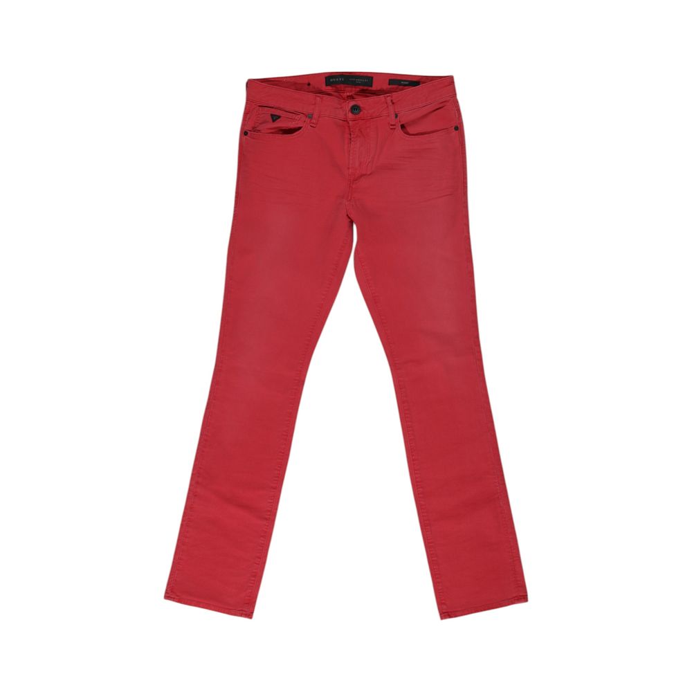 Guess Red Cotton Jeans & Pants